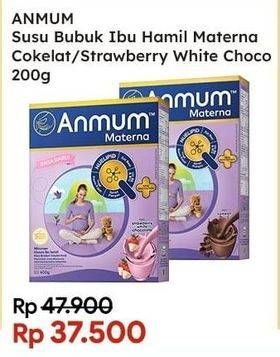 Promo Harga Anmum Materna Strawberry White Chocolate, Cokelat 200 gr - Indomaret