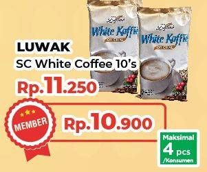 Promo Harga Luwak White Koffie Original per 10 sachet 20 gr - Yogya