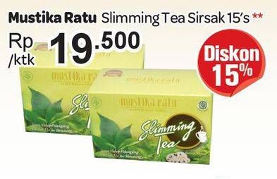 Promo Harga Mustika Ratu Slimming Tea Sirsak 15 pcs - Carrefour