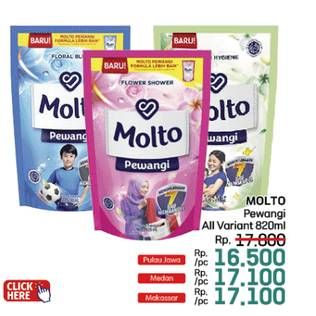 Promo Harga Molto Pewangi All Variants 820 ml - LotteMart
