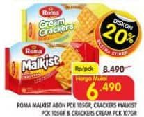 Promo Harga Roma Malkist Abon, Crackers, Cream Crackers 105 gr - Superindo