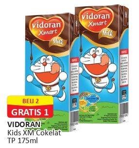 Promo Harga VIDORAN Kids Milk UHT Coklat 180 ml - Alfamart