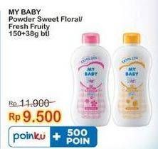 Promo Harga MY BABY Baby Powder Fresh Fruity, Sweet Floral 150 gr - Indomaret