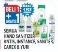 Promo Harga ANTIS/INSTANCE/SANITER/CAREX/YURI Semua Hand Sanitizer  - Hypermart
