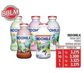 Promo Harga Indomilk Susu Cair Botol All Variants 190 ml - Lotte Grosir