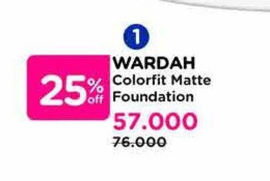 Promo Harga Wardah Colorfit Matte Foundation  - Watsons