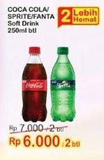 Promo Harga COCA COLA Minuman Soda per 2 pet 250 ml - Indomaret