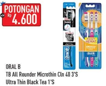 Promo Harga Toothbrush All Rounder Microthin 3s / Ultra Thin Black Tea 1s  - Hypermart