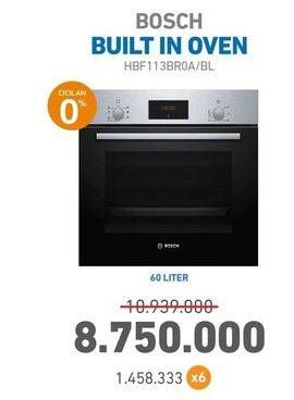 Promo Harga BOSCH HBF113BR0A Serie | 2 Built-in oven 60 x 60 cm Stainless steel   - Electronic City