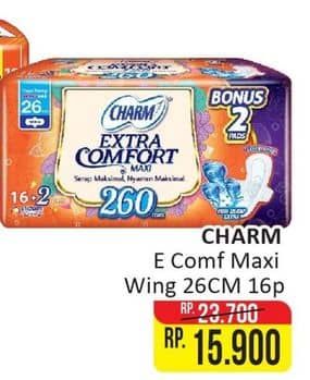 Promo Harga Charm Extra Comfort Maxi Long Wing 26cm 16 pcs - Alfamart