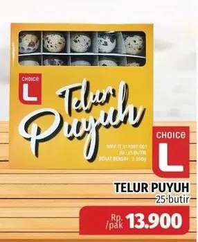 Promo Harga Choice L Telur Puyuh 25 pcs - Lotte Grosir