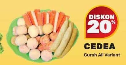Promo Harga Cedea Aneka Bakso Seafood Curah All Variants per 100 gr - Yogya