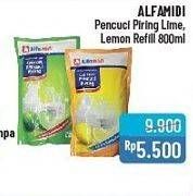Promo Harga ALFAMIDI Pencuci Piring Lime, Lemon 800 ml - Alfamidi