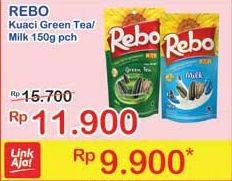 Promo Harga REBO Kuaci Bunga Matahari Green Tea, Milk 150 gr - Indomaret