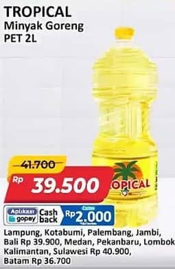Promo Harga Tropical Minyak Goreng 2000 ml - Alfamart