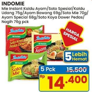 Promo Harga Indomie Mi Kuah Kaldu Ayam, Soto Spesial, Ayam Bawang, Soto Mie, Ayam Spesial, Soto Koya Dower Pedas, Soto Koya Nagih 65 gr - Indomaret
