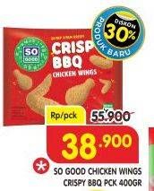 Promo Harga SO GOOD Crispy BBQ Chicken Wings 400 gr - Superindo