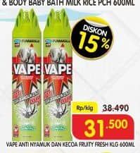 Promo Harga Fumakilla Vape Aerosol Fruity Fresh 600 ml - Superindo