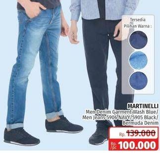 Promo Harga MARTINELLI Mens Jeans Blue, Navy, 5905 Black, Bermuda Denim  - Lotte Grosir