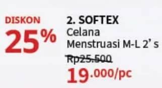 Promo Harga Softex Celana Menstruasi 2 pcs - Guardian