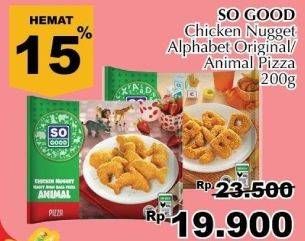 Promo Harga SO GOOD Chicken Nugget Alphabet, Animal 200 gr - Giant