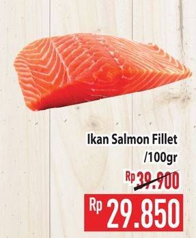 Promo Harga Salmon Fillet per 100 gr - Hypermart