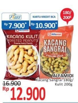 Promo Harga ALFAMIDI Kacang Sangrai 180 g/Kulit 200g  - Alfamidi