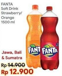 Promo Harga FANTA Minuman Soda Strawberry, Orange 1500 ml - Indomaret
