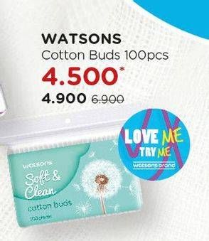 Promo Harga WATSONS Cotton Buds 100 pcs - Watsons