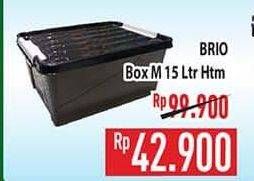 Promo Harga MULTIPLAST Brio Box M Hitam 15 Liter  - Hypermart