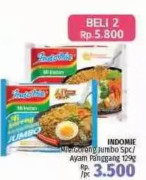 Promo Harga INDOMIE Mi Goreng Jumbo Ayam Panggang, Spesial per 2 pcs 129 gr - LotteMart
