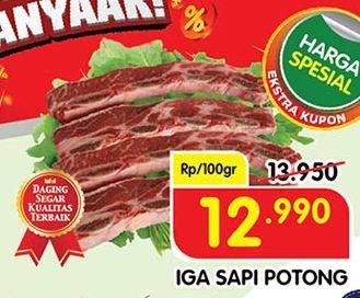 Promo Harga Iga Sapi Potong per 100 gr - Superindo