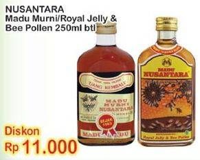 Promo Harga MADU NUSANTARA Madu Murni, Royal Jelly, Bee Pollen 250 ml - Indomaret
