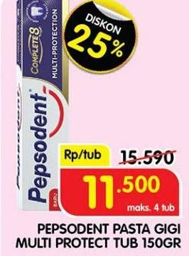 Promo Harga Pepsodent Pasta Gigi Complete 8 Actions 150 gr - Superindo