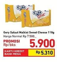 Promo Harga GERY Malkist Sweet Cheese 110 gr - Carrefour