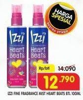 Promo Harga IZZI Fine Fragrance Mist Heart Beats 100 ml - Superindo