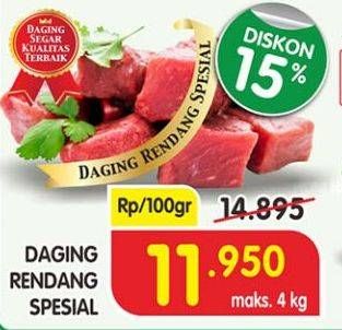 Promo Harga Daging Rendang Sapi Spesial per 100 gr - Superindo