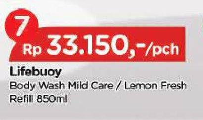 Promo Harga LIFEBUOY Body Wash Mild Care, Lemon Fresh 850 ml - TIP TOP
