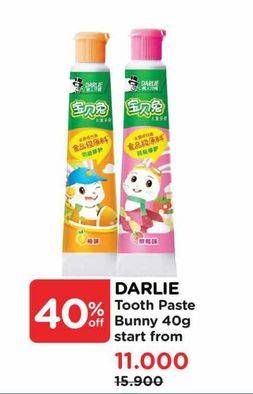 Promo Harga Darlie Toothpaste Bunny Kids for Kid 40 gr - Watsons