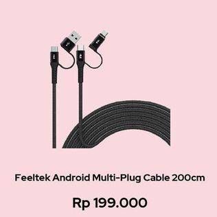 Promo Harga Feeltek Android Fast Charging Multi-Plug Cable  - Erafone