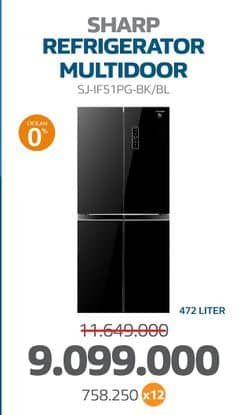 Promo Harga Sharp SJ-IF51PG-BK | Kulkas 427 L  - Electronic City