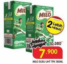 Promo Harga Milo Susu UHT 180 ml - Superindo