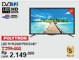 Promo Harga POLYTRON PLD 32V7510 | LED TV Dignity 32"  - Carrefour