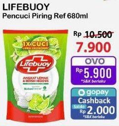 Promo Harga Lifebuoy Pencuci Piring Lime Botani 680 ml - Alfamart