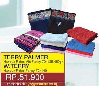 Promo Harga TERRY PALMER Handuk Polos Mix Fancy 70x135 450gr / W TERRY Handuk Polos Fancy 70x140  - Yogya