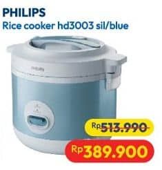 Promo Harga Philips HD3003/30 Rice Cooker 1.8L  - Hypermart