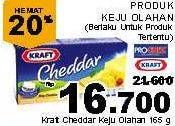 Promo Harga KRAFT Cheese Cheddar 165 gr - Giant