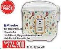 Promo Harga MIYAKO MCM-609 | Rice Cooker  - Hypermart