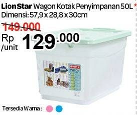 Promo Harga LION STAR Wagon Container 50 ltr - Carrefour