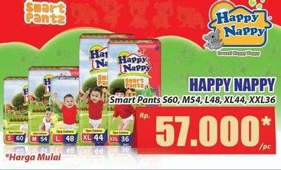 Promo Harga Happy Nappy Smart Pantz Diaper L48, M54, S60, XL44, XXL36 36 pcs - Hari Hari